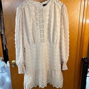 Lulu's Cream Lace Detail Dress